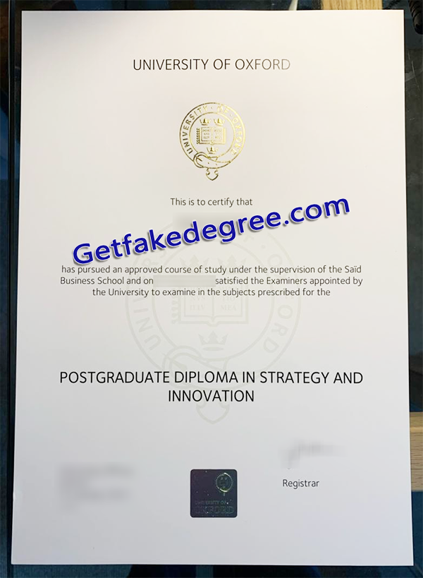 University of Oxford diploma, fake University of Oxford degree