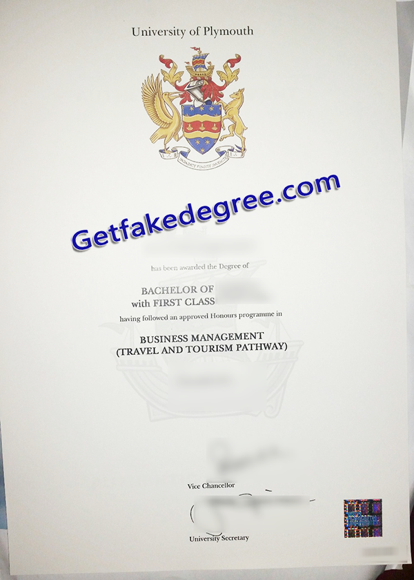 University of Plymouth diploma, fake University of Plymouth degree