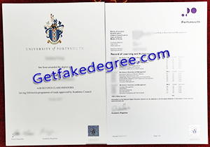 buy fake University of Portsmouth degree transcript