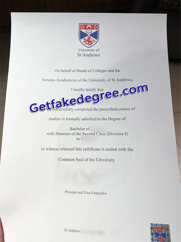 University of St Andrews degree, University of St Andrews fake diploma