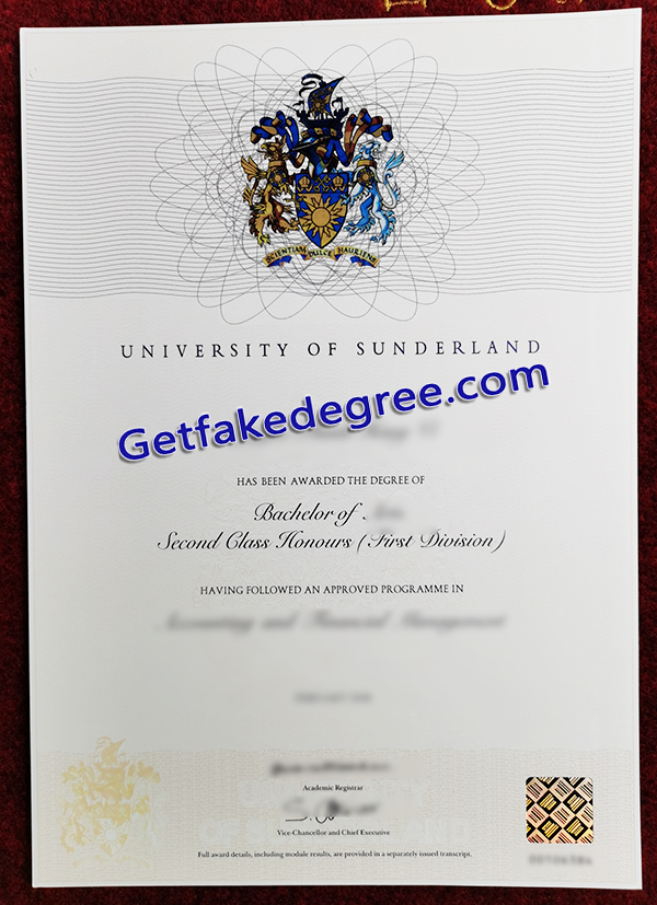 University of Sunderland diploma, University of Sunderland fake degree