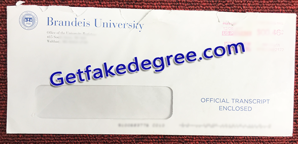 Brandeis University fake transcript, Brandeis University envelope