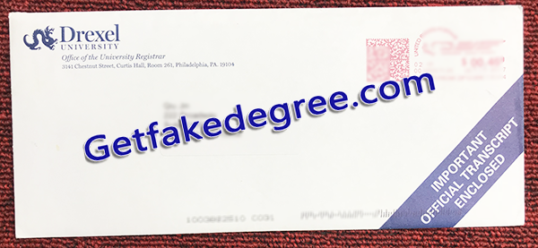 Drexel University fake transcript, fake Drexel University transcript envelope