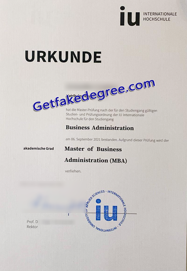 IU Internationale Hochschule diploma, IU fake degree