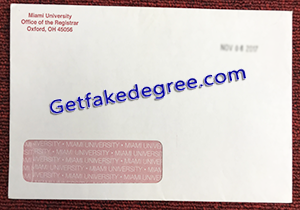buy fake Miami University transcript envelope
