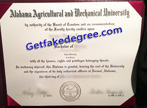 Alabama A&M University degree, fake Alabama Agricultural and Mechanical University diploma