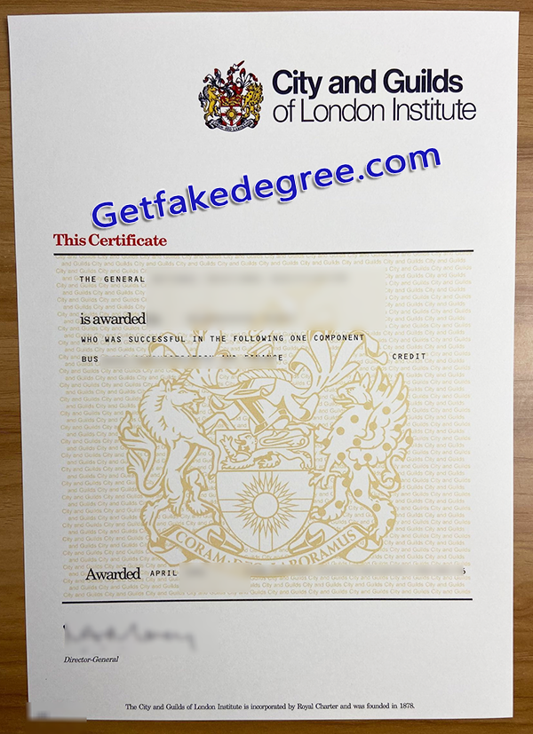 City & Guilds certificate, City & Guilds fake diploma