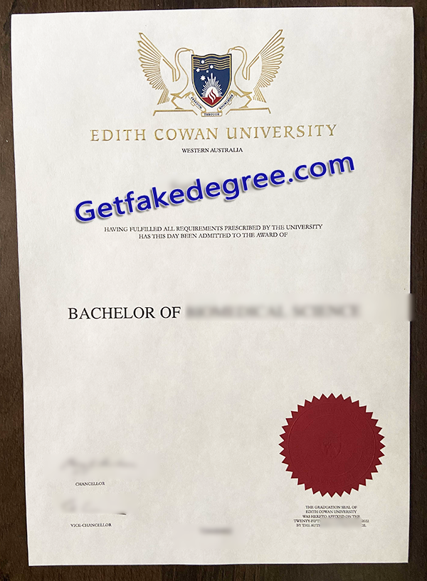 Edith Cowan University diploma, Edith Cowan University fake certificate