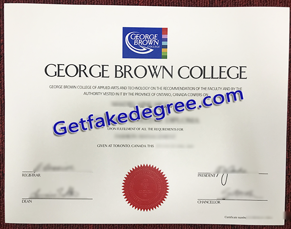 George Brown College degree, George Brown College fake diploma