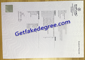 buy fake Kaplan Higher Education Academy transcript