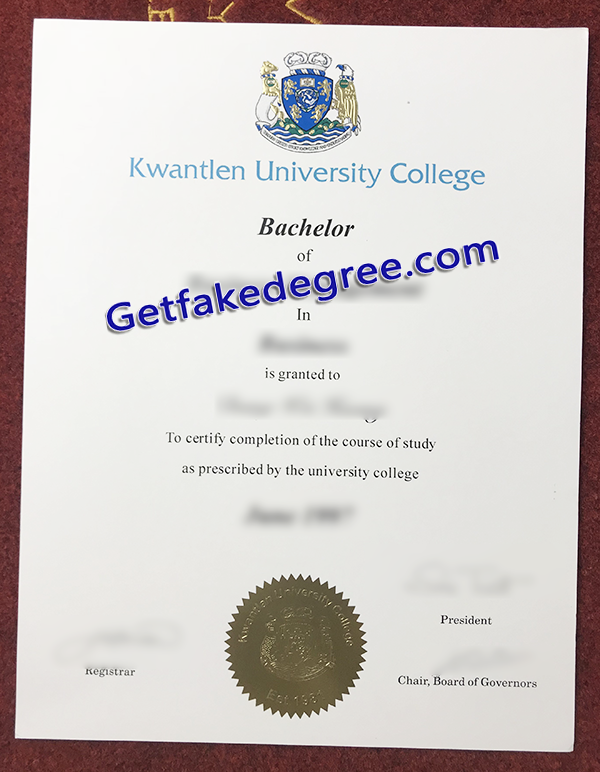 Kwantlen University College degree, fake Kwantlen Polytechnic University diploma