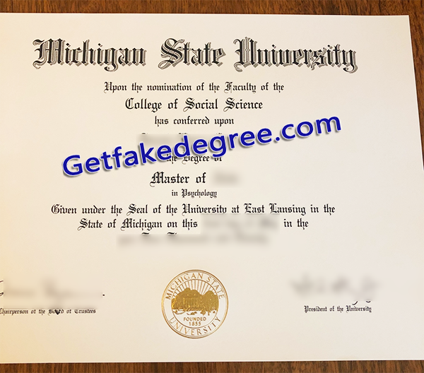 Michigan State University degree, fake Michigan State University diploma