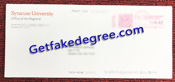 Syracuse University fake transcript, Syracuse University fake envelope