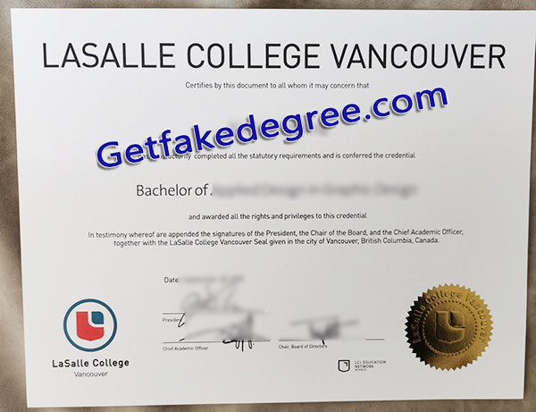 Lasalle College Vancouver diploma, Lasalle College fake degree