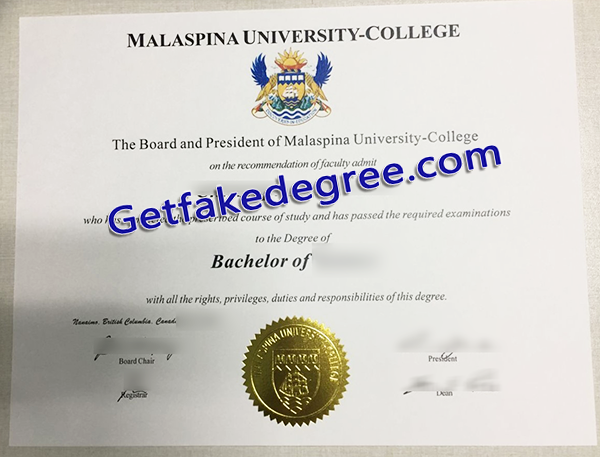 Malaspina University-College diploma, fake Vancouver Island University degree