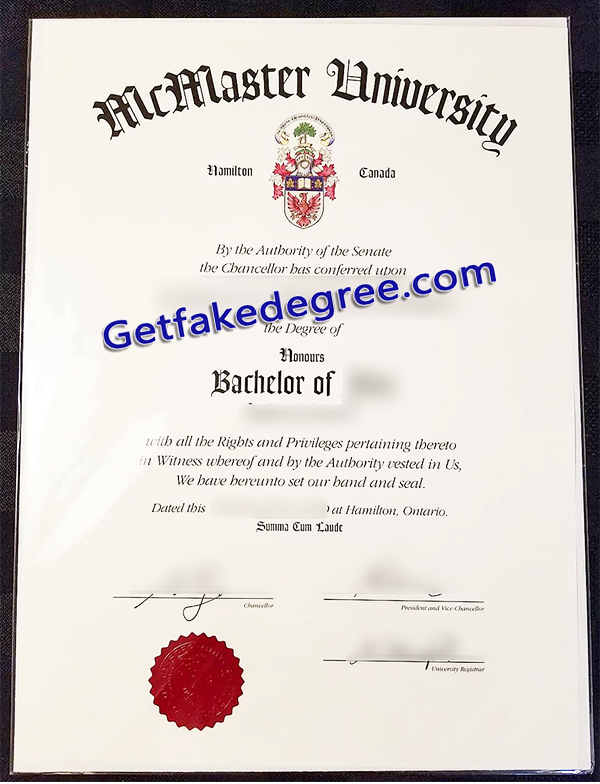 McMaster University degree, fake McMaster University  diploma
