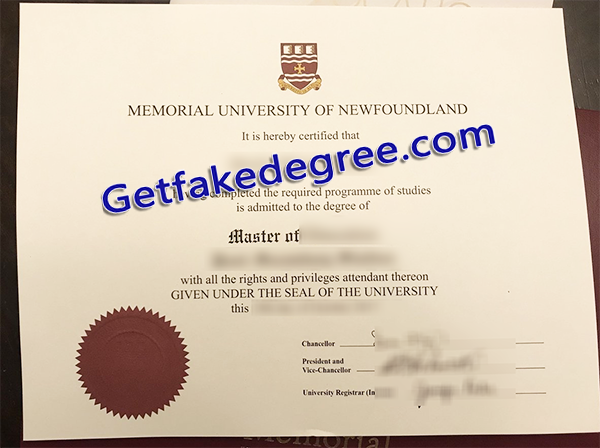 Memorial University of Newfoundland degree, fake Memorial University of Newfoundland diploma