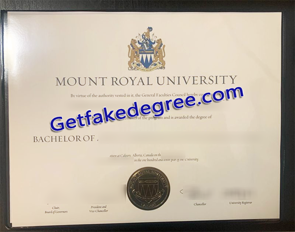 Mount Royal University degree, fake Mount Royal University diploma