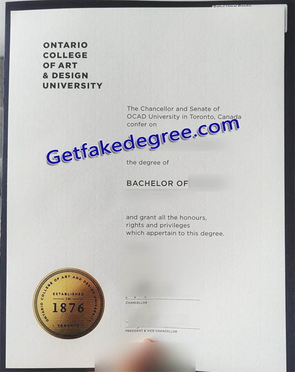 OCAD University diploma, fake OCAD degree