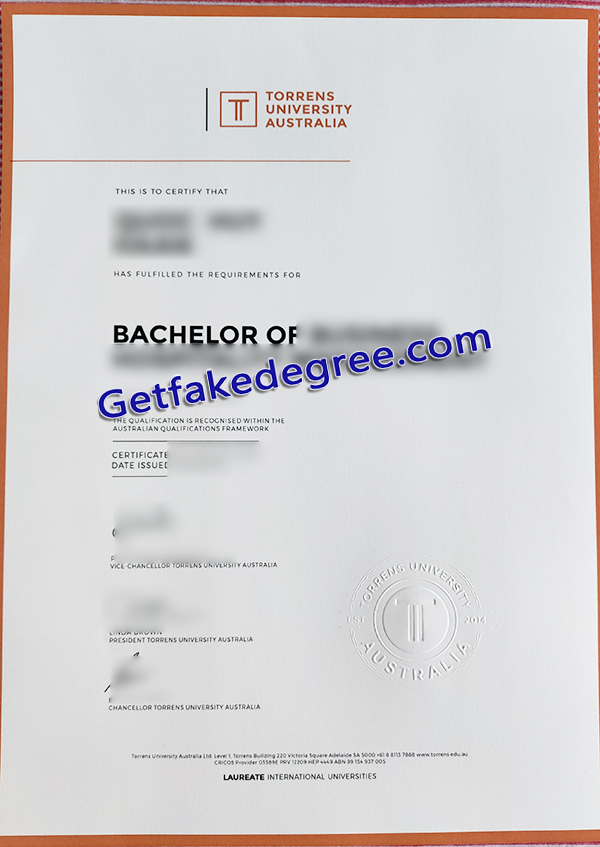 Torrens University Australia degree, fake Torrens University Australia diploma