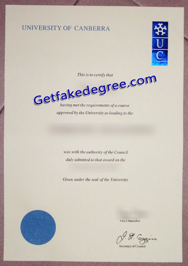 University of Canberra degree, fake University of Canberra diploma