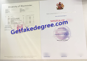 buy fake University of Westminster diploma transcript