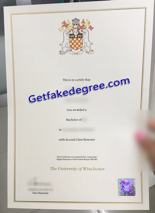 University of Winchester diploma, University of Winchester fake degree