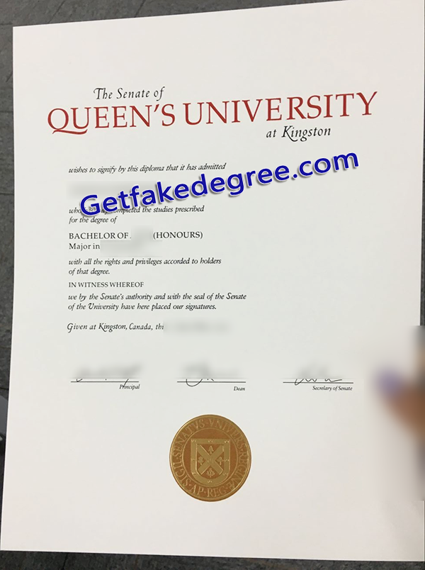 Queen's University at Kingston degree, fake Queen's University diploma