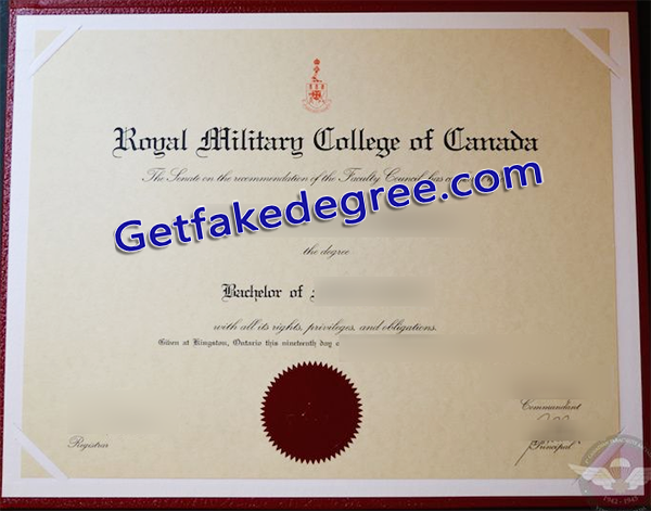 Royal Military College of Canada degree, fake Royal Military College of Canada diploma