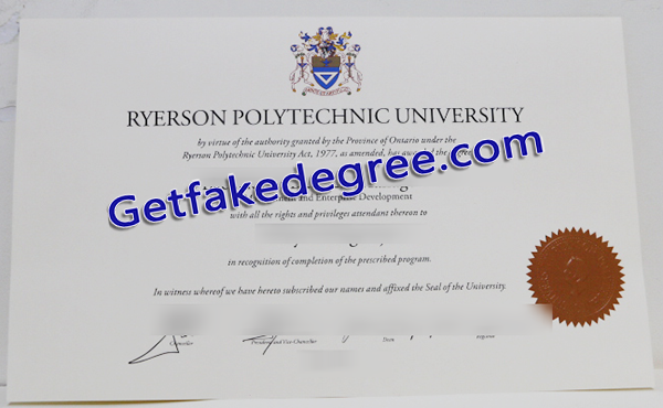 Ryerson Polytechnic University degree, fake Toronto Metropolitan University diploma