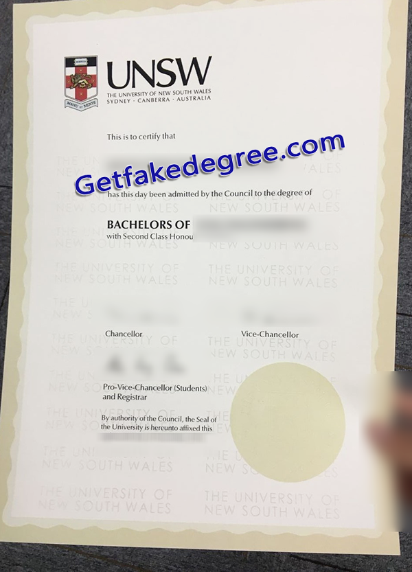 UNSW fake diploma, University of New South Wales degree