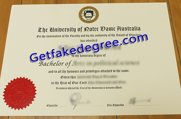 University of Notre Dame Australia diploma, UNDA fake degree