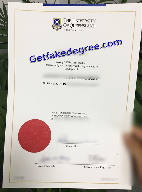 University of Queensland diploma, fake University of Queensland degree