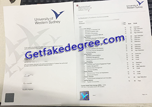 buy fake University of Western Sydney diploma transcript