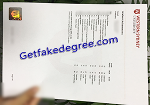 buy Western Sydney University fake transcript