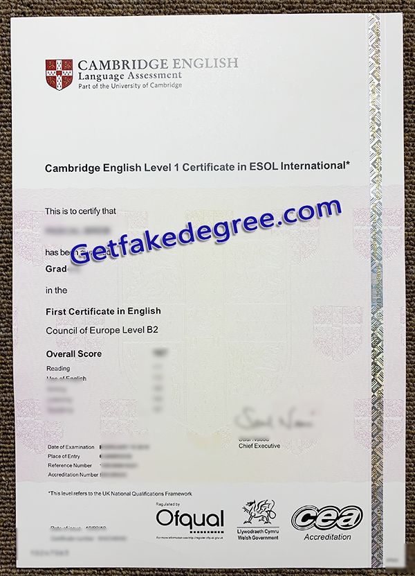 Cambridge FCE Certificate, fake FCE degree