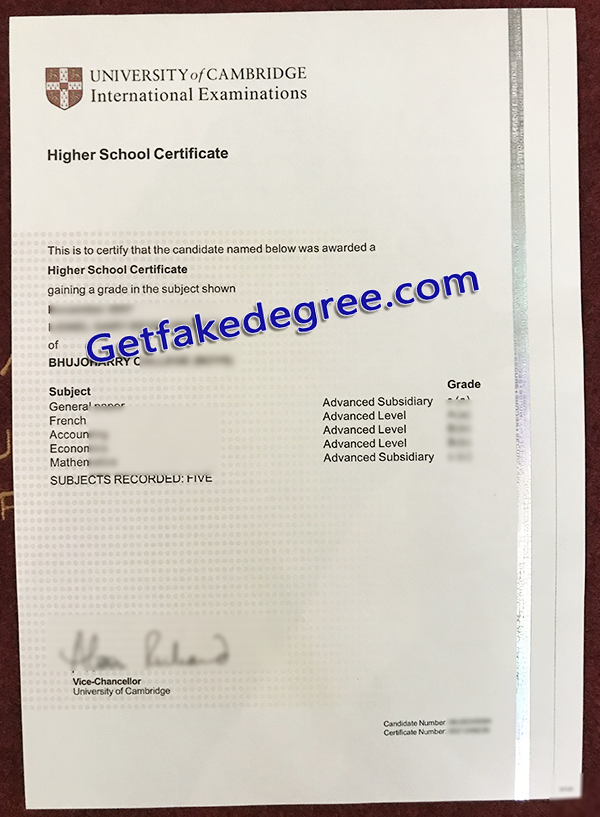 Cambridge HSC Certificate, HSC fake certificate