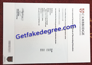 buy fake Cambridge IGCSE certificate