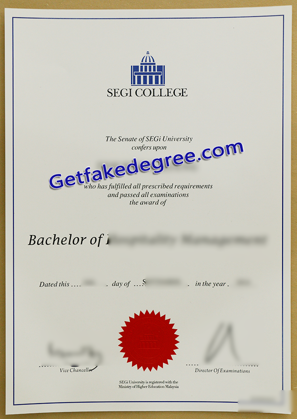 SEGI College diploma, SEGI College fake degree