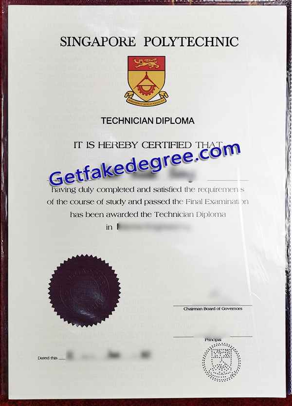 Singapore Polytechnic diploma, fake Singapore Polytechnic degree