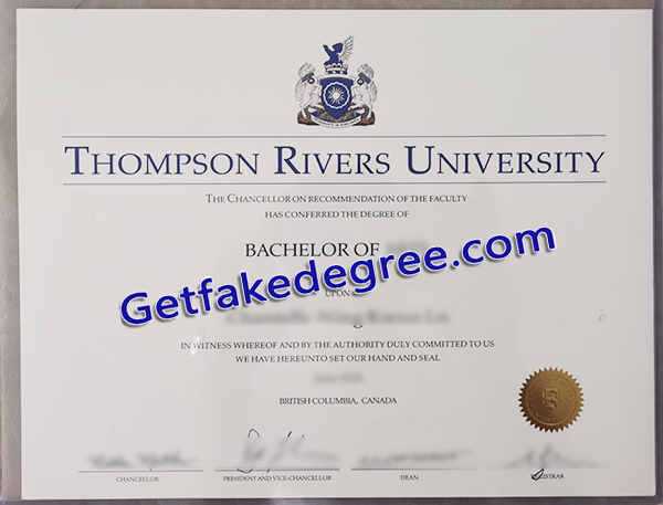 Thompson Rivers University diploma, TRU fake degree