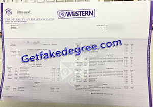 buy University of Western Ontario fake transcript