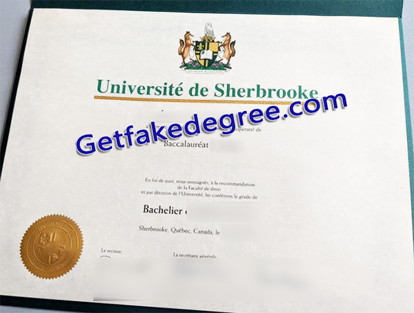 Université de Sherbrooke diploma, fake Université de Sherbrooke degree