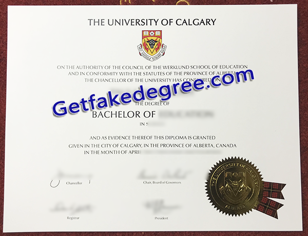 University of Calgary degree, fake University of Calgary diploma