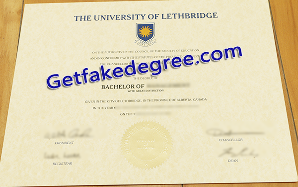 University of Lethbridge degree, fake University of Lethbridge diploma