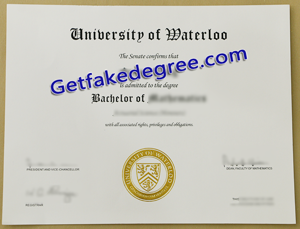 University of Waterloo degree, fake University of Waterloo diploma