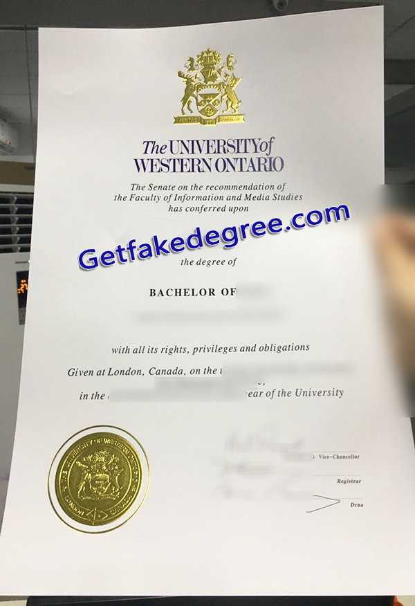 University of Western Ontario degree, UWO fake diploma