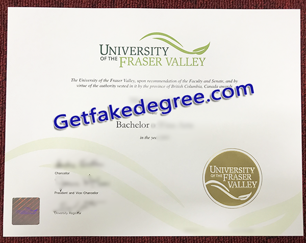 University of the Fraser Valley diploma, UFV fake degree