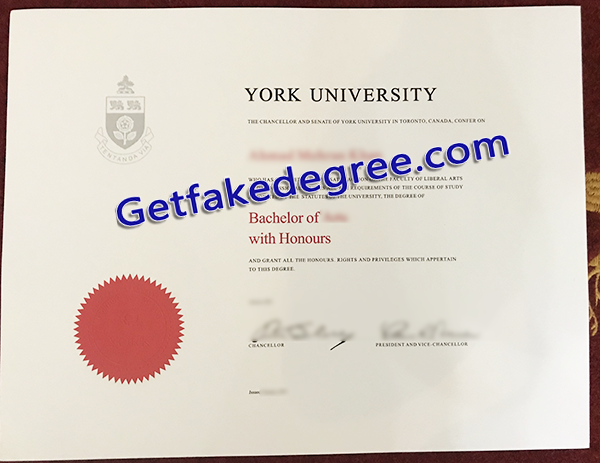 York University diploma, fake York University degree