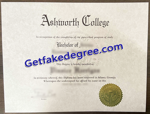 Ashworth College degree, fake Ashworth College diploma